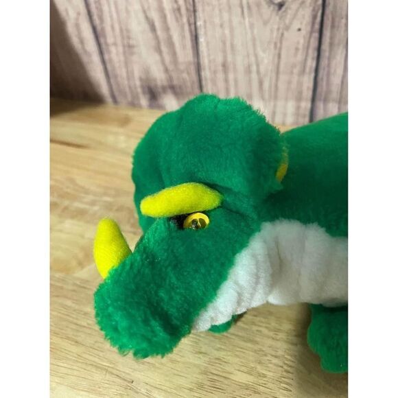 Green Triceratops Plush Dinosaur 14” - Picture 4 of 7